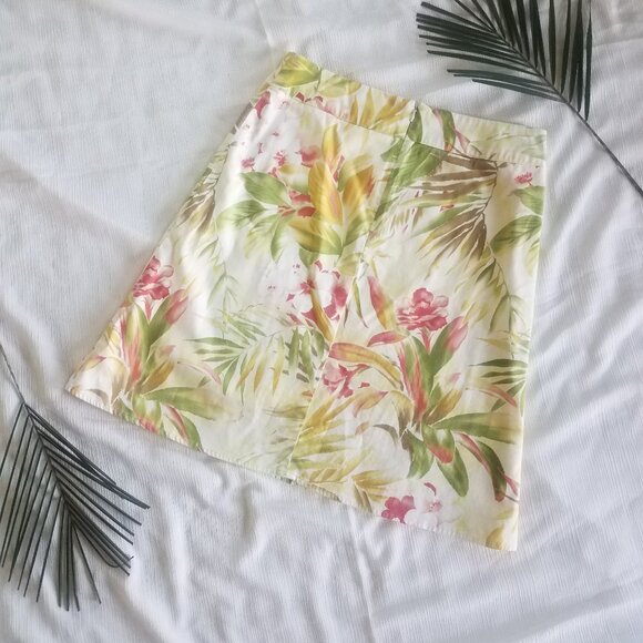 JUDITH HART- Floral Tropical skirt SIZE 8 - Picture 4 of 7